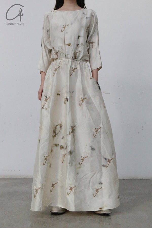 MUTEDANCE real silk embroidered dress MD22FW49